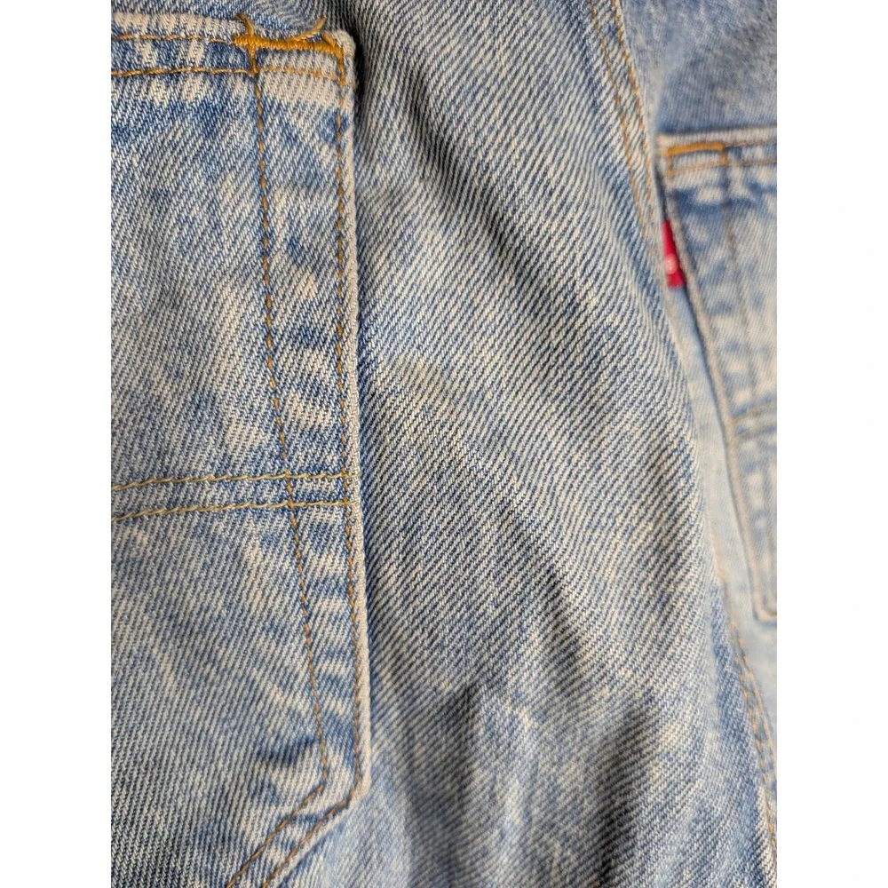 Levis 501 Button Fly Acid Wash Jeans 40X30 Mens Original Fit Straight Denim Jean